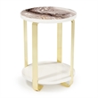 Michael Amini Ariana Chairside Table - Gold