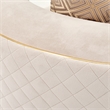 Ariana Velvet Loveseat in Beige and Gold