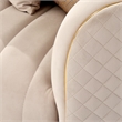 Ariana Velvet Loveseat in Beige and Gold