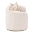 Ariana Velvet Loveseat in Beige and Gold