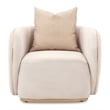 Michael Amini Ariana Velvet Accent Chair - Beige/Gold