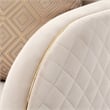 Michael Amini Ariana Velvet Accent Chair - Beige/Gold