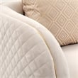Michael Amini Ariana Velvet Accent Chair - Beige/Gold