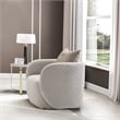 Michael Amini Ariana Velvet Accent Chair - Beige/Gold