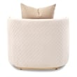 Michael Amini Ariana Velvet Accent Chair - Beige/Gold