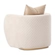 Michael Amini Ariana Velvet Accent Chair - Beige/Gold