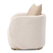 Michael Amini Ariana Velvet Accent Chair - Beige/Gold