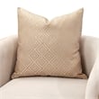 Michael Amini Ariana Velvet Accent Chair - Beige/Gold