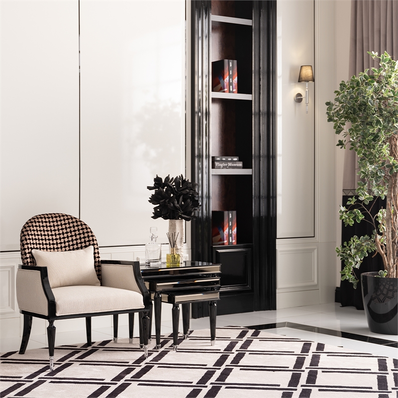 Michael Amini La Francaise Nesting Tables - Set of 3 - Black Ice