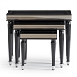 Michael Amini La Francaise Nesting Tables - Set of 3 - Black Ice