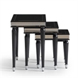 Michael Amini La Francaise Nesting Tables - Set of 3 - Black Ice