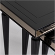 Michael Amini La Francaise Nesting Tables - Set of 3 - Black Ice