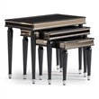 Michael Amini La Francaise Nesting Tables - Set of 3 - Black Ice
