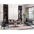 Michael Amini La Francaise Velvet Mansion Sofa - Azure/Black