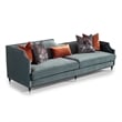 Michael Amini La Francaise Velvet Mansion Sofa - Azure/Black