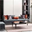 Michael Amini La Francaise Velvet Mansion Sofa - Azure/Black