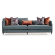 Michael Amini La Francaise Velvet Mansion Sofa - Azure/Black