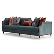 Michael Amini La Francaise Velvet Mansion Sofa - Azure/Black