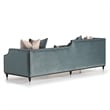 Michael Amini La Francaise Velvet Mansion Sofa - Azure/Black