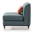 Michael Amini La Francaise Armless Velvet Accent Chair - Azure/Black