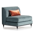 Michael Amini La Francaise Armless Velvet Accent Chair - Azure/Black