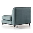 Michael Amini La Francaise Armless Velvet Accent Chair - Azure/Black