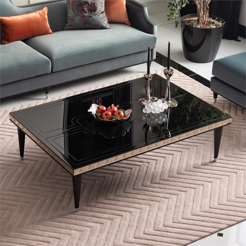 Michael Amini La Francaise Cocktail Table - Black Ice