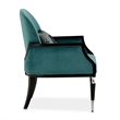 Michael Amini La Francaise Velvet Accent Chair - Azure/Black