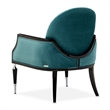 Michael Amini La Francaise Velvet Accent Chair - Azure/Black