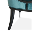 Michael Amini La Francaise Velvet Accent Chair - Azure/Black