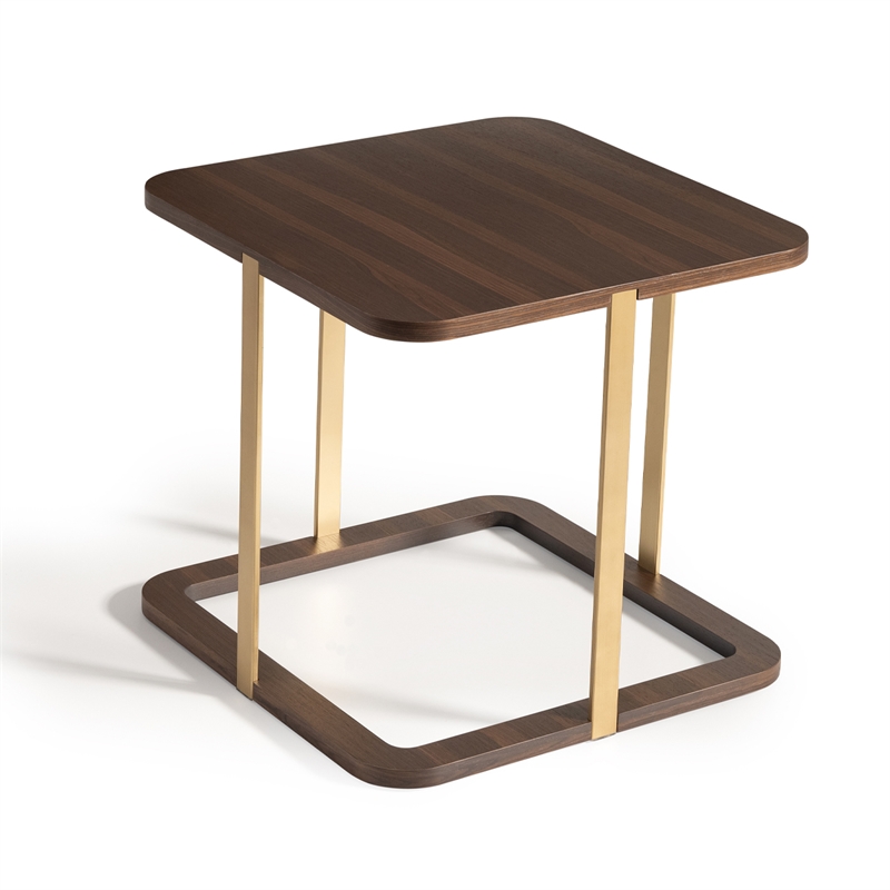 Michael Amini Amora Side Table - Eggshell Walnut