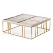 Michael Amini Carmela Cocktail Table - Shimmering Ivory