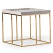 Michael Amini Carmela Side Table - Shimmering Ivory