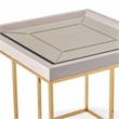 Michael Amini Carmela Side Table - Shimmering Ivory