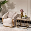 Michael Amini Carmela Side Table - Shimmering Ivory