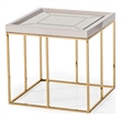 Michael Amini Carmela Side Table - Shimmering Ivory