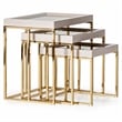 Michael Amini Carmela Nesting Tables - Set of 3 - Shimmering Ivory