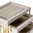 Michael Amini Carmela Nesting Tables - Set of 3 - Shimmering Ivory
