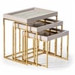 Michael Amini Carmela Nesting Tables - Set of 3 - Shimmering Ivory