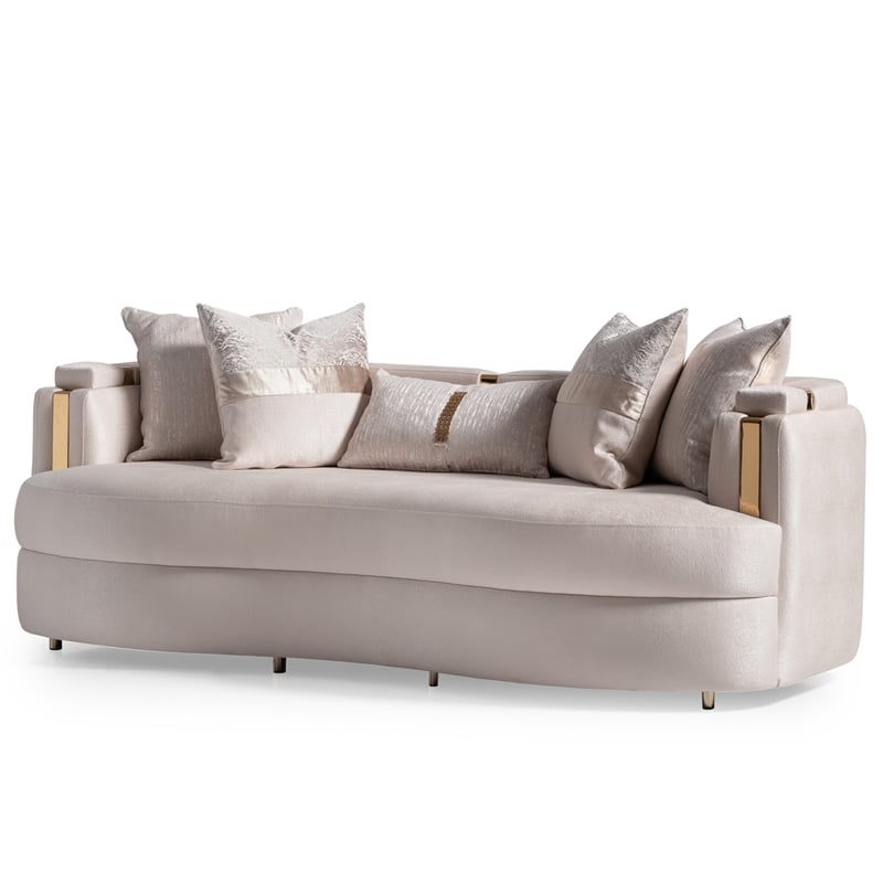 Michael Amini Carmela Sofa - Almond/Gold