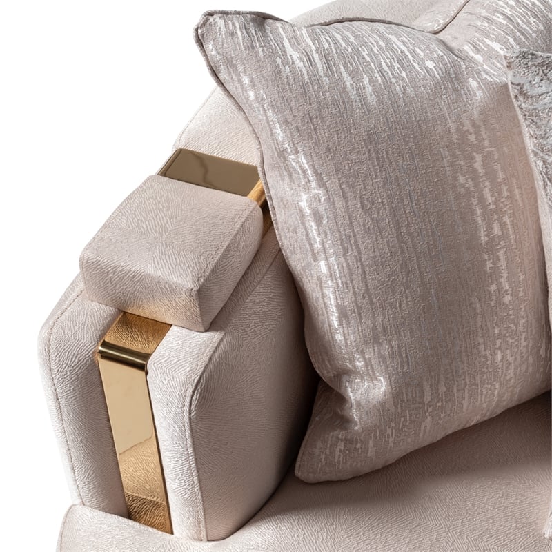 Michael Amini Carmela Sofa - Almond/Gold