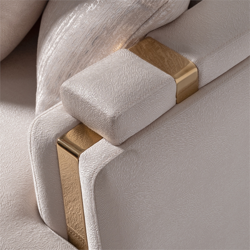 Michael Amini Carmela Sofa - Almond/Gold