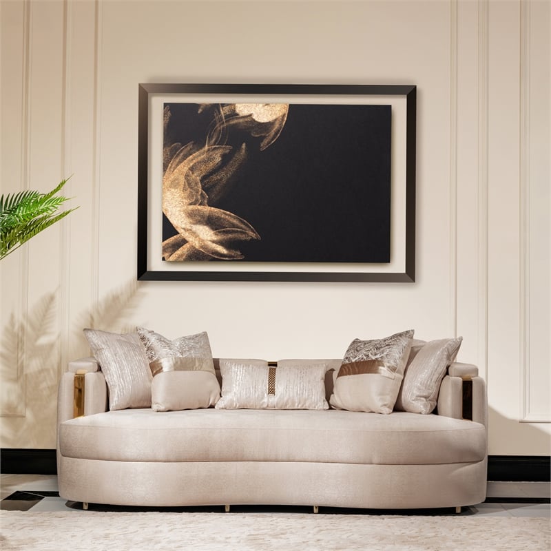 Michael Amini Carmela Sofa - Almond/Gold