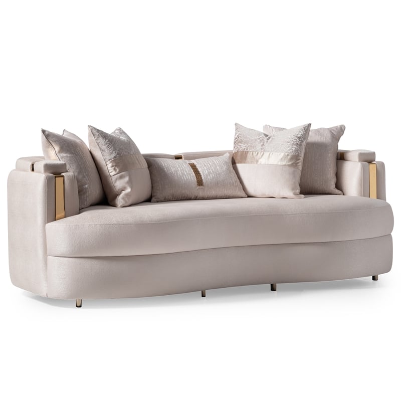 Michael Amini Carmela Sofa - Almond/Gold