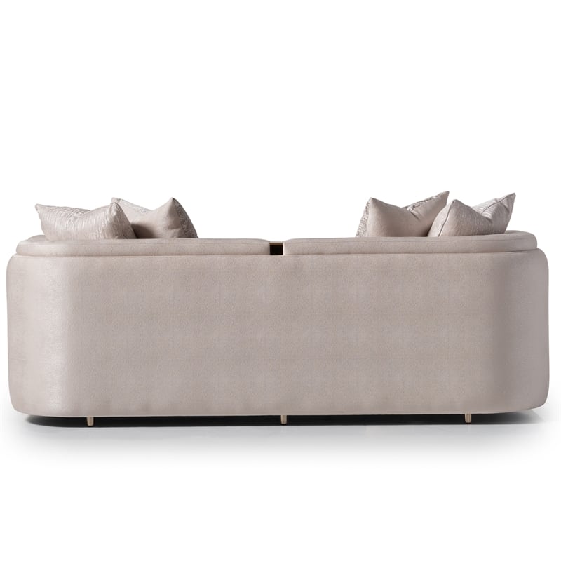 Michael Amini Carmela Sofa - Almond/Gold