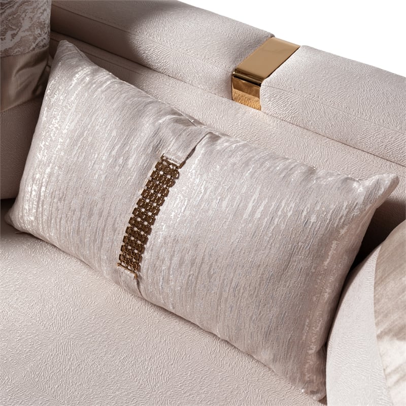 Michael Amini Carmela Sofa - Almond/Gold