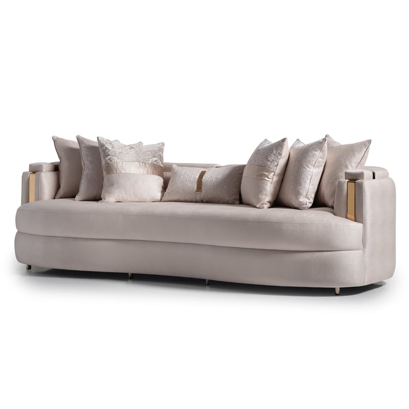 Michael Amini Carmela Mansion Sofa - Almond/Gold