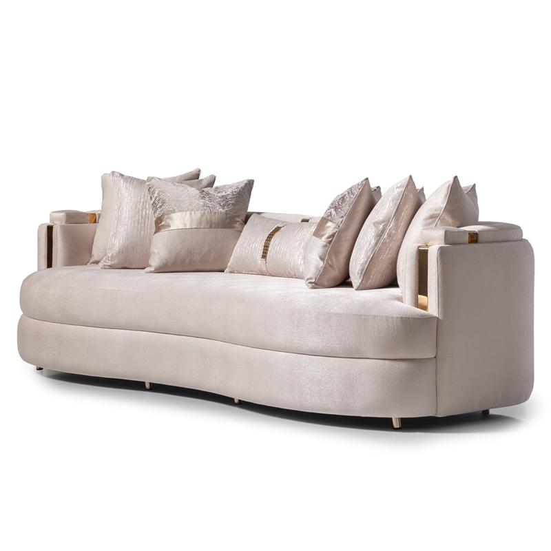 Michael Amini Carmela Mansion Sofa - Almond/Gold