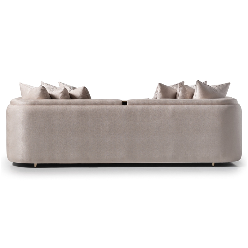 Michael Amini Carmela Mansion Sofa - Almond/Gold