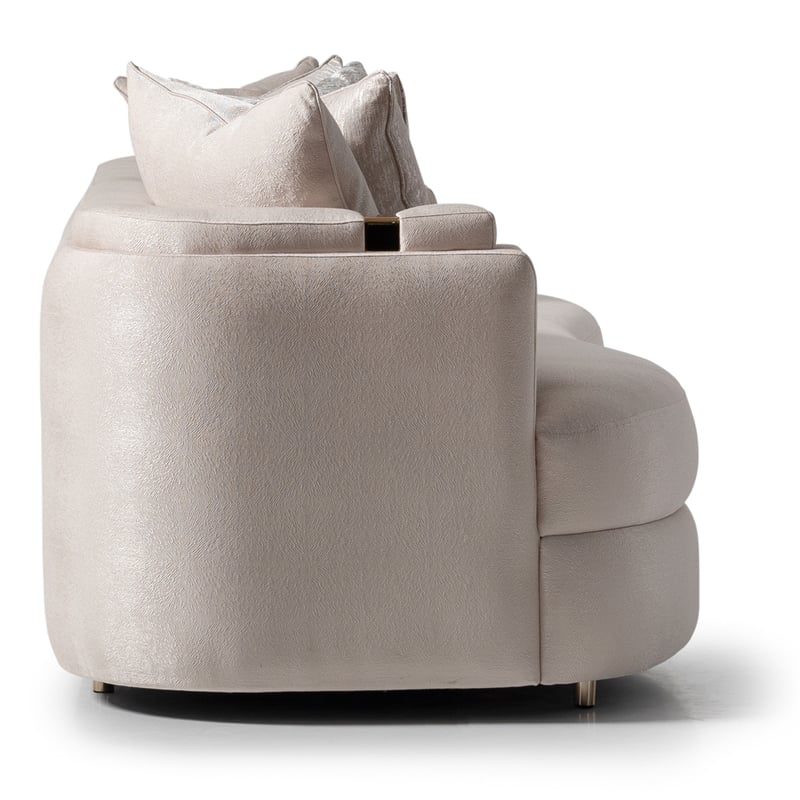 Michael Amini Carmela Mansion Sofa - Almond/Gold